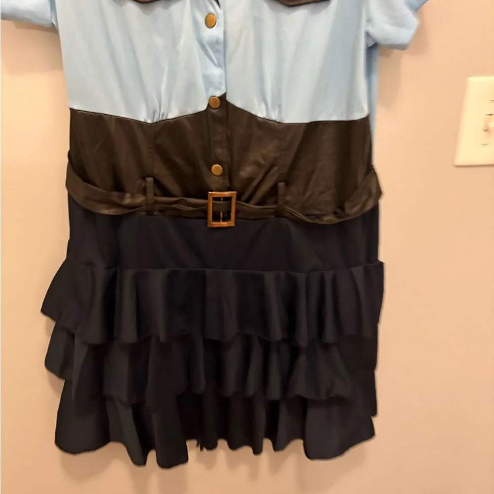 Women’s Halloween Police Officer Costume - Blue and Black